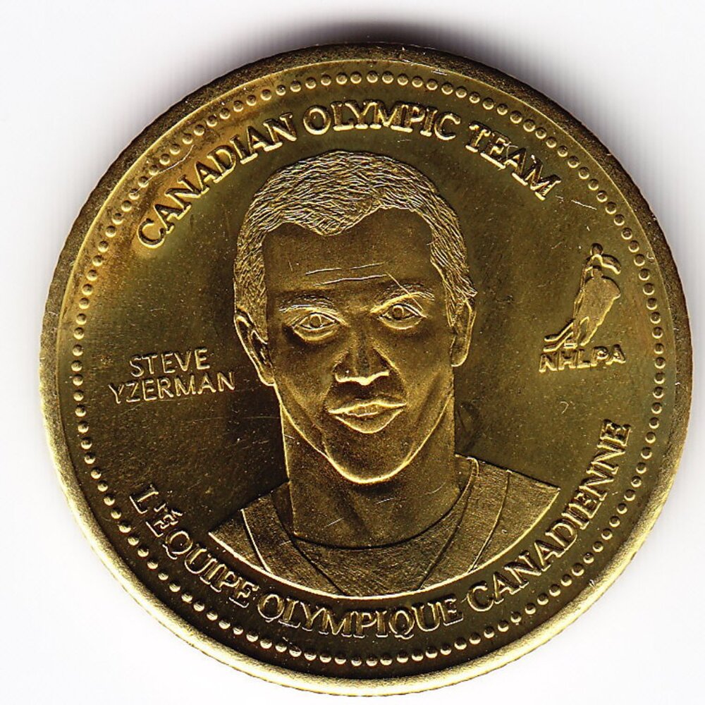 2002 Steve Yzerman Canada Olympic Hockey Team Medal 30.5mm (b14)